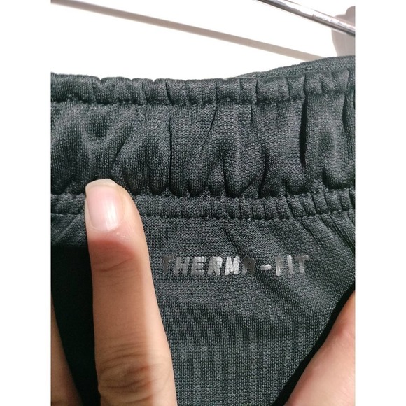 Nike Athletic Running Pants black and florescent green therma-fit men medium - Picture 4 of 7
